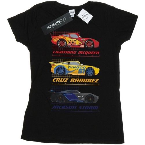 Vêtements Femme T-shirts manches longues Disney Cars Racer Profile Noir