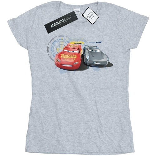 Vêtements Femme T-shirts manches longues Disney Cars Lightning Vs Storm Gris