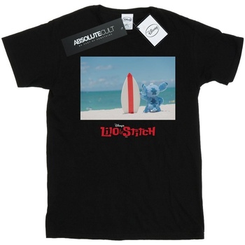 Vêtements Fille T-shirts manches longues Disney Lilo And Stitch Surf Beach Noir