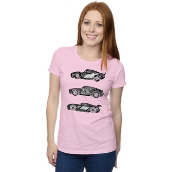 Vêtements Femme T-shirts manches longues Disney Cars Text Racers Rouge