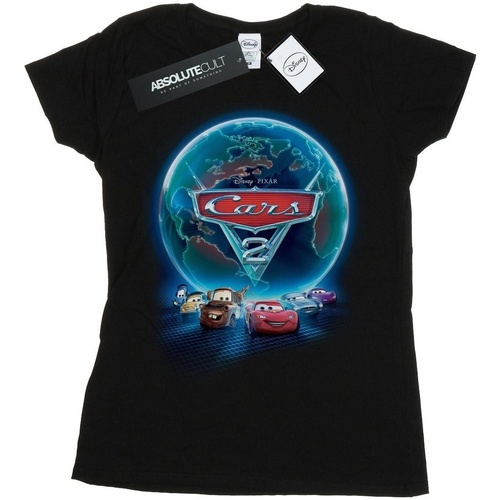 Vêtements Femme T-shirts manches longues Disney Cars Globe Movie Poster Noir