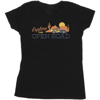 Vêtements Femme T-shirts manches longues Disney Cars Explore The Open Road Noir
