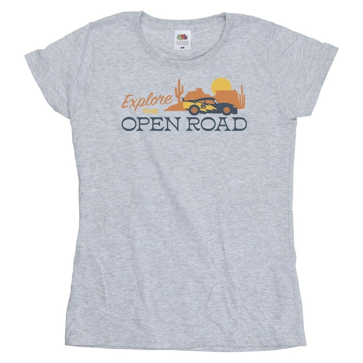Vêtements Femme T-shirts manches longues Disney Cars Explore The Open Road Gris