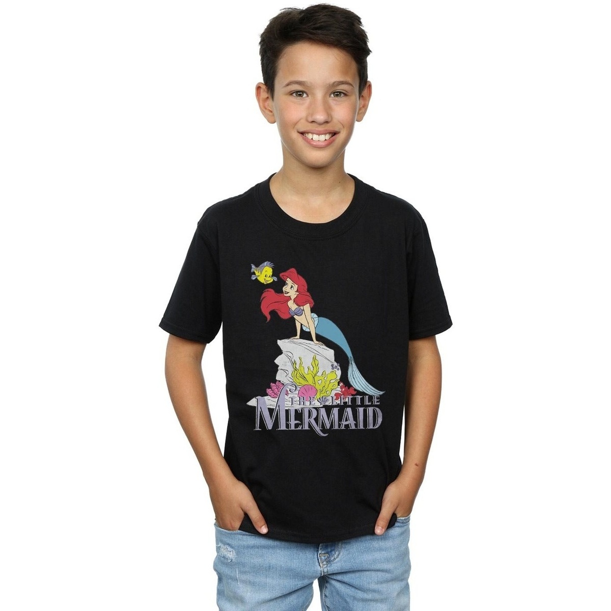 Vêtements Garçon T-shirts Tropicana manches courtes Disney  Noir