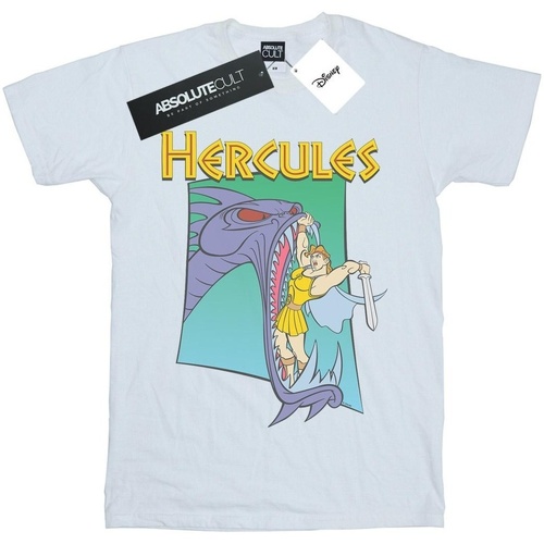 Vêtements Fille T-shirts manches longues Disney Hercules Hydra Fight Blanc