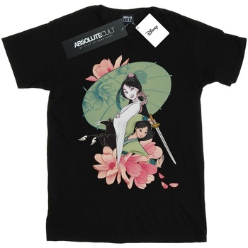 Vêtements Fille T-shirts manches longues Disney Mulan Magnolia Collage Noir