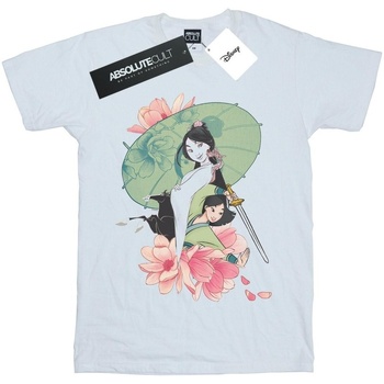 Vêtements Fille T-shirts manches longues Disney Mulan Magnolia Collage Blanc
