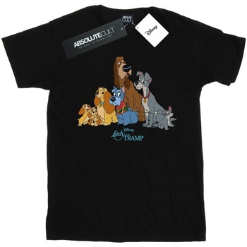 Vêtements Fille T-shirts manches longues Disney Lady And The Tramp Classic Group Noir