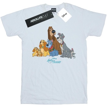 Vêtements Fille T-shirts manches longues Disney Lady And The Tramp Classic Group Blanc