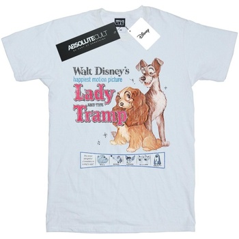Vêtements Fille T-shirts manches longues Disney Lady And The Tramp Distressed Classic Poster Blanc