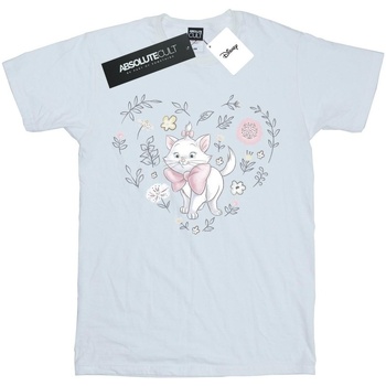 Vêtements Fille T-shirts manches longues Disney The Aristocats Marie Heart Blanc
