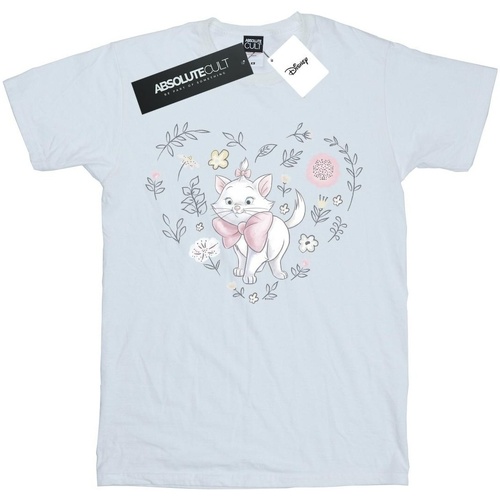 Vêtements Fille T-shirts manches longues Disney The Aristocats Marie Heart Blanc