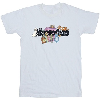 Vêtements Fille T-shirts manches longues Disney Aristocats Logo Blanc