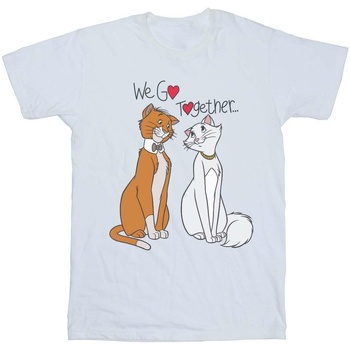 Vêtements Fille T-shirts manches longues Disney The Aristocats We Go Together Blanc