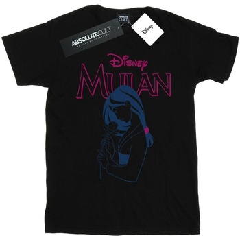 Vêtements Femme T-shirts manches longues Disney Mulan Magnolia Line Noir