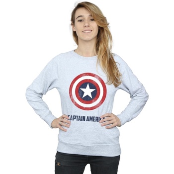 Vêtements Femme Sweats Marvel Captain America Shield Text Gris