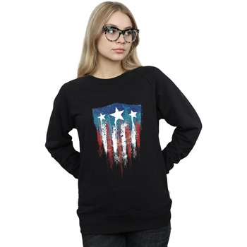 Vêtements Femme Sweats Marvel Captain America Flag Shield Noir