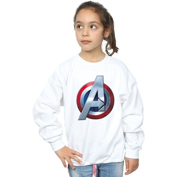 Vêtements Fille Sweats Marvel Avengers 3D Logo Blanc