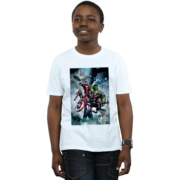 Vêtements Garçon T-shirts manches courtes Marvel Avengers Team Montage Blanc