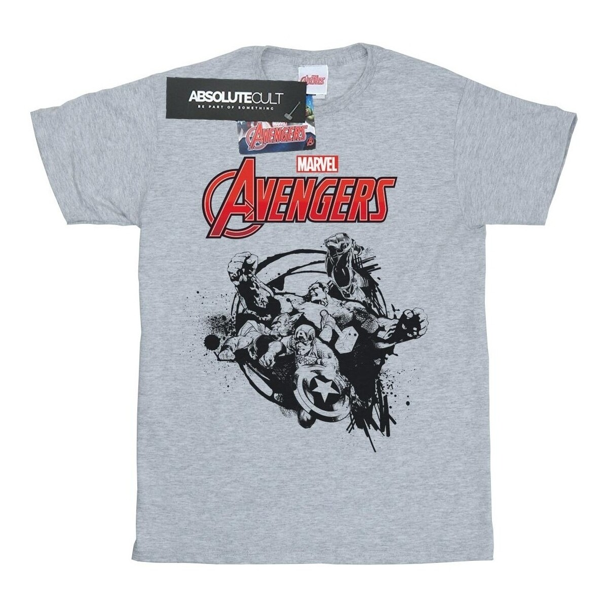 Vêtements Fille T-shirts manches longues Marvel Avengers Team Burst Gris
