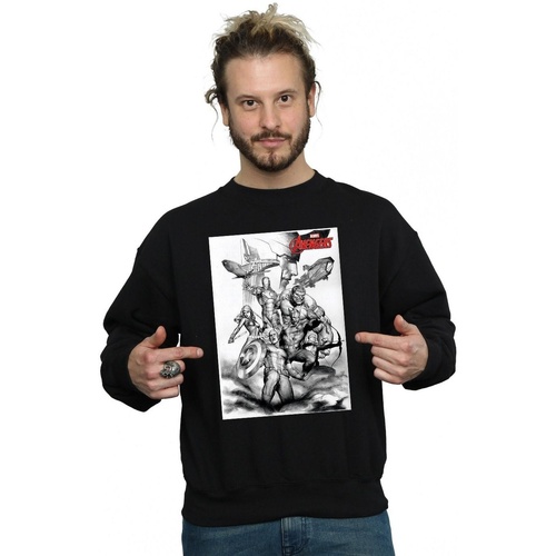 Vêtements Homme Sweats Marvel Avengers Assemble Team Sketch Noir