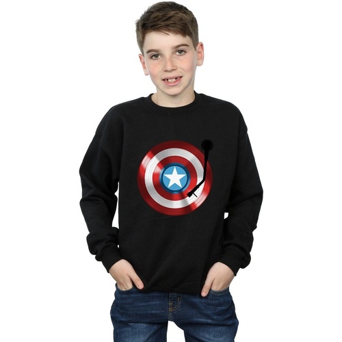 Vêtements Garçon Sweats Marvel Captain America Turntable Noir