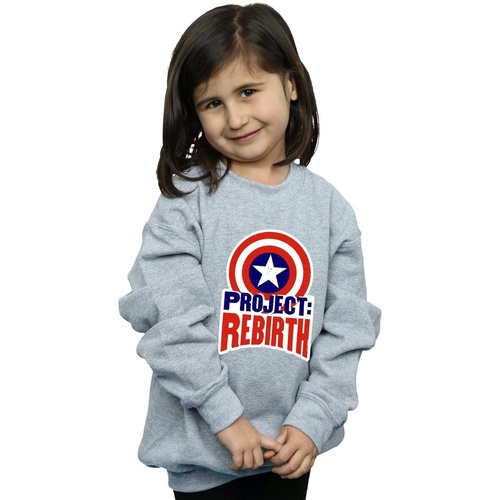 Vêtements Fille Sweats Marvel Captain America Project Rebirth Gris