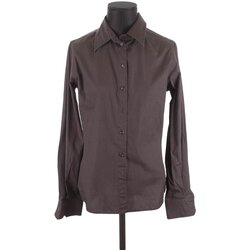Vêtements monogram Débardeurs / T-shirts sans manche Saint Laurent Chemise en coton Marron