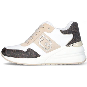Chaussures Femme Baskets mode Liu Jo Sneakers monogramme avec semelle compensée Blanc