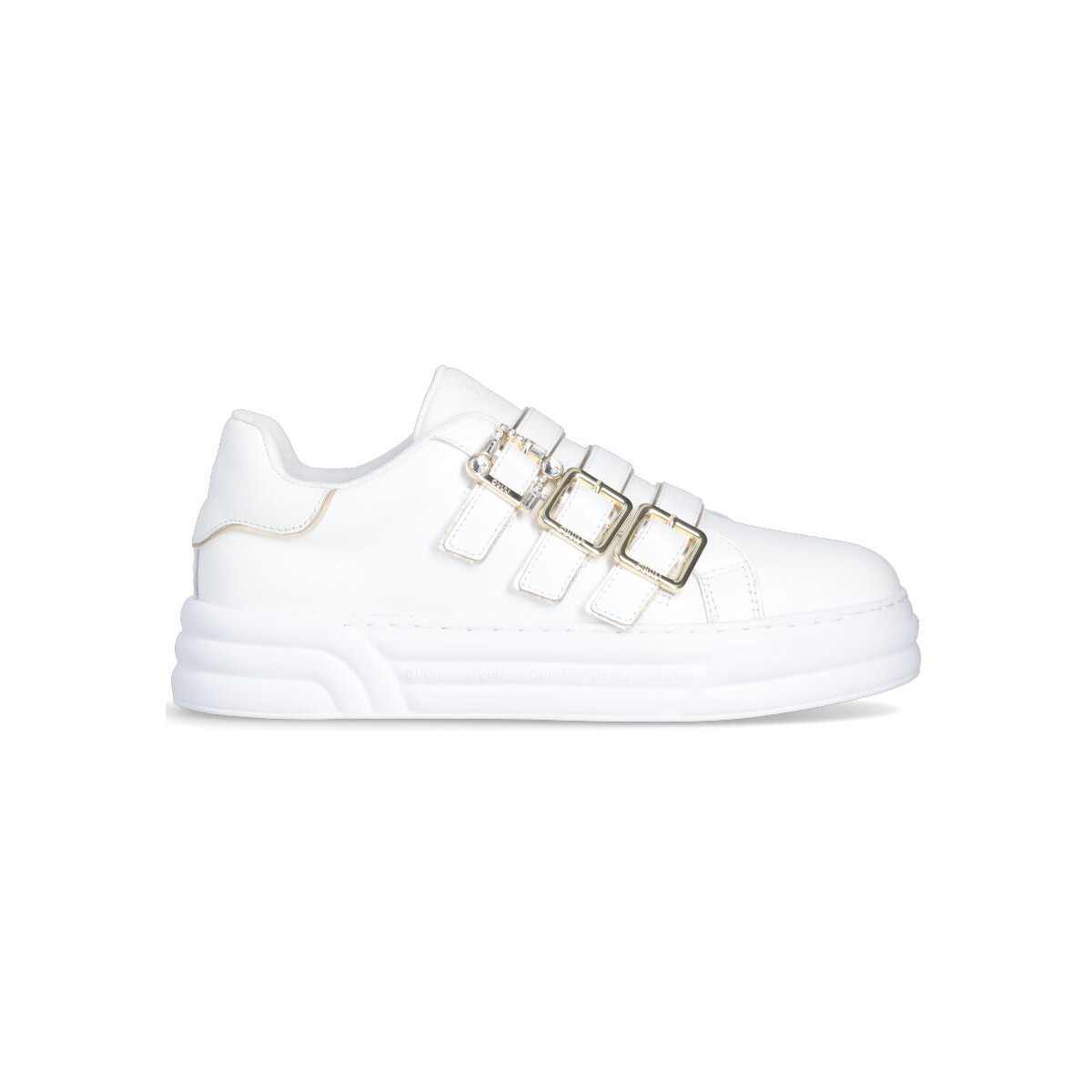 Chaussures Femme Baskets mode Liu Jo Slip on avec boucles bijou Blanc