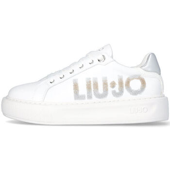 Chaussures Femme Baskets mode Liu Jo Sneakers Levis plateforme et maxi logo Blanc