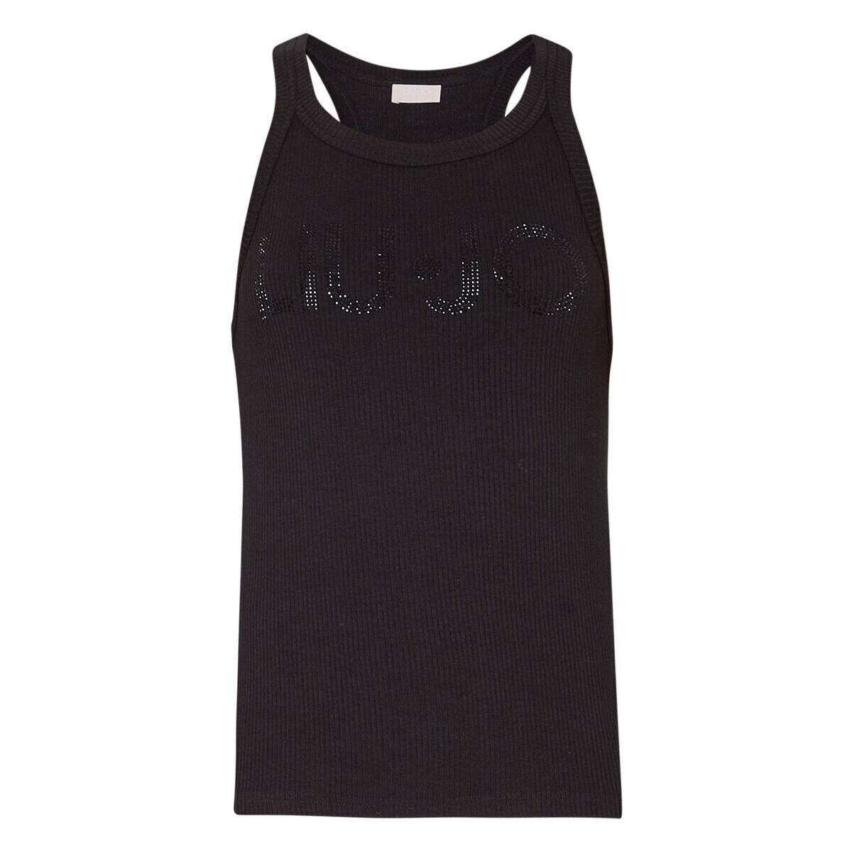 Vêtements Femme Tops / Blouses Liu Jo Top avec logo et strass Noir