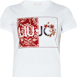 Vêtements Femme La mode responsable Liu Jo T-shirt avec logo et strass Rouge