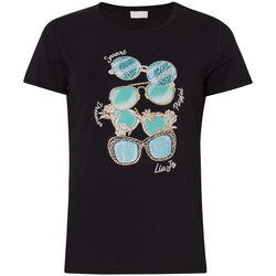 Vêtements Femme Voir toutes les ventes privées Liu Jo T-shirt avec imprimé sunglasses et strass Autres