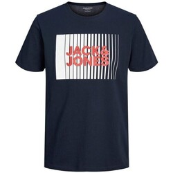 Vêtements Homme T-shirts manches courtes Jack & Jones 12233999 ECORP LOGO TEE PLAY SS O NECK Bleu