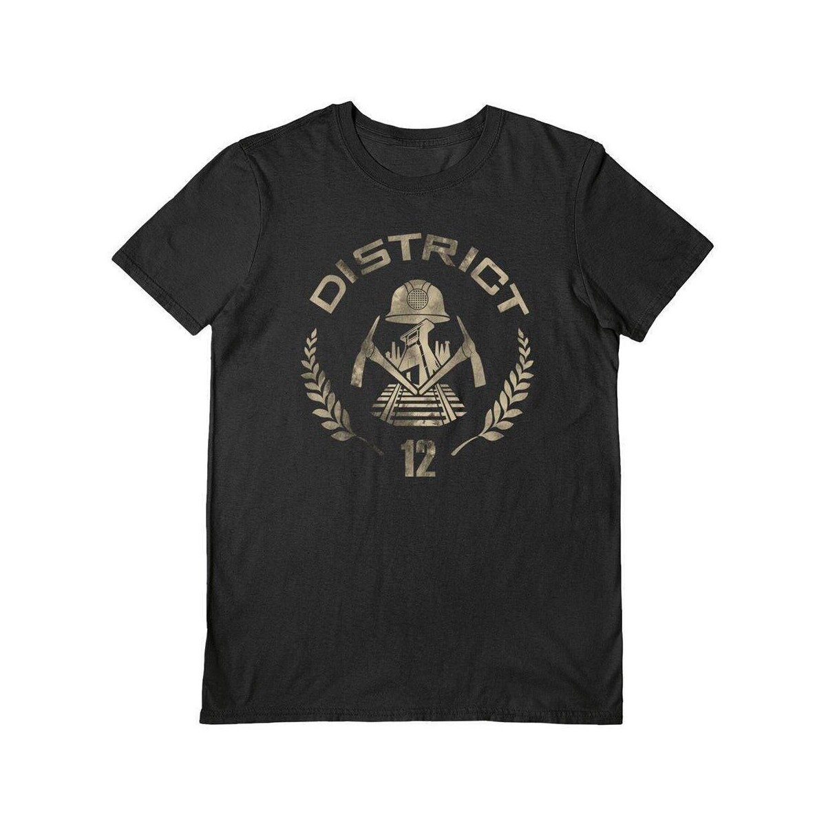 Vêtements T-shirts manches longues Hunger Games District 12 Noir