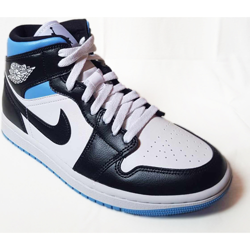 Chaussures Femme Basketball Nike Jordan 1 Mid University Blue - BQ6472-102 - Taille : 38 FR Bleu