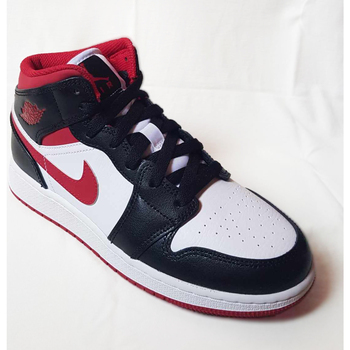 Chaussures Femme Basketball Nike couture Jordan 1 Mid Gym Red Black White (GS) - DJ4695-122 - Taille : 36 Rouge