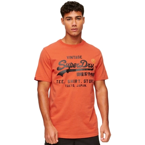 Vêtements Homme T-shirts Coach manches courtes Superdry Vintage Logo Store Orange