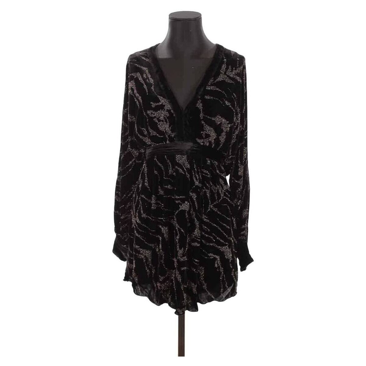 Vêtements Femme Robes vh0tg036x164 Balmain Robe en velours Noir