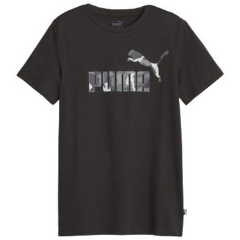 Vêtements Garçon T-shirts manches courtes Puma TEE SHIRT NOIR - Noir - 128 Noir