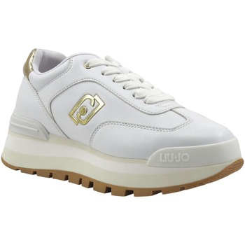 Chaussures Femme Bottes Liu Jo Amazing 28 Sneaker Donna White Gold BA4011EX014 Blanc