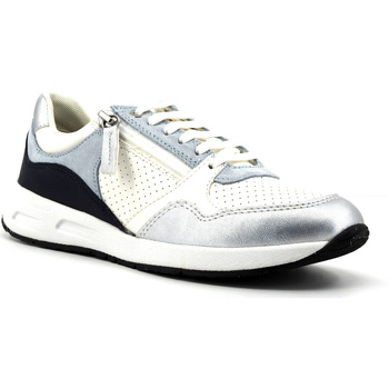 Chaussures Femme Bottes Geox Bulmya Sneaker Donna White Blue D36NQB0BCC0270 Blanc