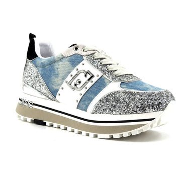 Chaussures Femme Bottes Liu Jo Maxi Wonder 71 Sneaker Donna Denim Silver BA4055TX393 Multicolore