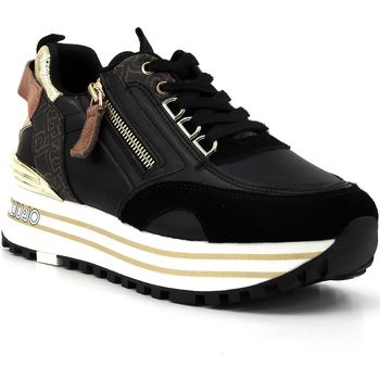 Chaussures Femme Multisport Liu Jo Maxi Wonder 72 Sneaker Donna Black Brown BA4057PX454 Noir