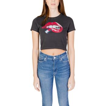 Vêtements Femme T-shirts manches courtes Tommy Hilfiger DW0DW17373 Noir