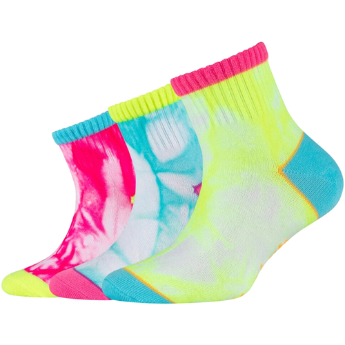 Sous-vêtements Fille Chaussettes de sport Skechers 3PPK Girls Casual Fancy Tie Die Socks Multicolore