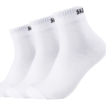 Sous-vêtements Chaussettes de sport Skechers 3PPK Unisex Mesh Ventilation Quarter Socks Blanc