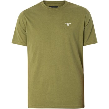 Vêtements Homme Silk cotton knitted polo green mens medium zip Barbour T-shirt de sport sur mesure Vert