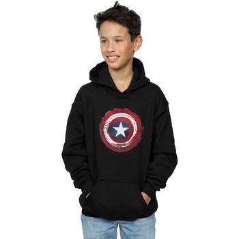 Vêtements Garçon Sweats Marvel Captain America Splatter Shield Noir